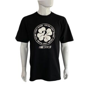 NASCAR Feeling Lucky Racing Black Shamrock Question Mark Tee